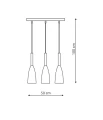 Lampa wisząca SOLIN 3 linia złota 3xE27