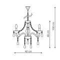 Lampa wisząca CRISTALLO 3 transparentna 3xE14