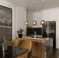Lampa wisząca PALLA mała złota LP-2844/1P S GD