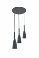 Lampa wisząca SOLIN 3 szara 3xE27