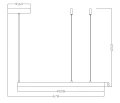 Lampa wisząca MIDWAY mała złota LP-033/1P S GD LED