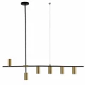 Lampa wisząca ARIZONA 6 linia czarno złota 6xGU10