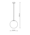 Lampa wisząca PALLA mała miedziana LP-2844/1P S MI