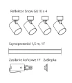 Snow SET 1F szynoprzewód czarny LP-737 BK SET
