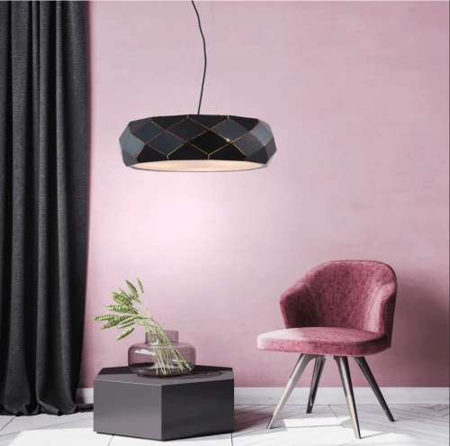 Lampa wisząca REUS czarna 3xE27
