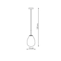Lampa wisząca Fondi 1 transparentna 1xE14