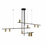 Lampa wisząca Light Prestige ARIZONA 9 linia czarno/złota 9xGU10