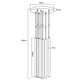Lampa wisząca LUNGO złota 7xG9 złota
