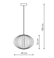 Lampa wisząca TREVISO mała czarna LED