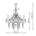 Lampa wisząca CRISTALLO 5 transparentna 5xE14