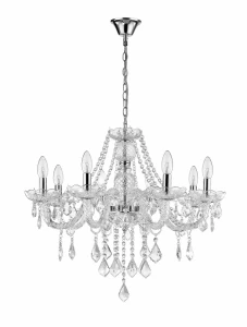 Lampa wisząca CRISTALLO 8 transparentna 8xE14 Light Prestige