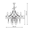 Lampa wisząca CRISTALLO 8 transparentna 8xE14