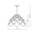 Lampa wisząca BURGO duża drewniana 1xE27