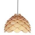 Lampa wisząca BURGO mała drewniana 1xE27