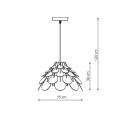 Lampa wisząca BURGO mała drewniana 1xE27