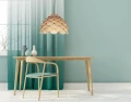 Lampa wisząca BURGO mała drewniana 1xE27