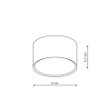 Kendal oprawa natynkowa czarna IP54 LP-6331/1C IP54 BK