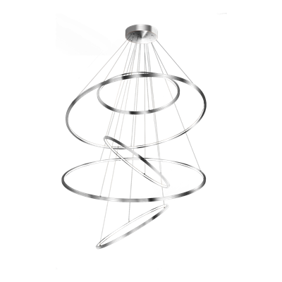 Lampa wisząca WHEEL XXL chrom 5xLED wys.500cm