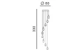 Lampa wisząca AMBER MILANO mosiądz 9xE27 wys.330cm