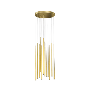Lampa wisząca Azzardo LOUISE złota 12xLED wys.180cm