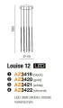 Lampa wisząca LOUISE złota 12xLED wys.180cm