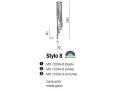 Lampa wisząca STYLO chrom 8xG9 wys.280cm