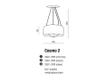 Lampa wisząca COSMO 2 srebrna 3xE27 wys.150cm