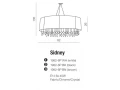 Lampa wisząca SIDNEY OVAL brązowy/wenge 6xE14 wys.140cm