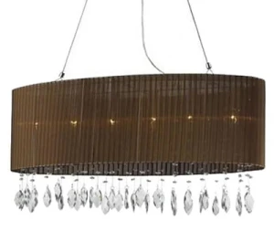 Lampa wisząca Azzardo SIDNEY OVAL brązowy/wenge 6xE14 wys.140cm
