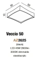Plafon VECCIO 50 biały LED szer.50cm