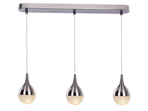 Lampa wisząca CECILIA 3 LINE srebrna 3xG9 wys.150cm