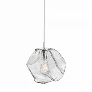 Lampa wisząca Zumaline ROCK P0488-01A-F4AC srebrna 1xE27 wys.42-152cm