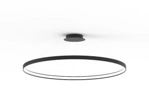 Lampa wisząca Zumaline LA0722/1 - BK - CIRCLE Fi czarna wys.250cm