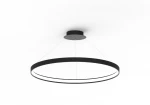Lampa wisząca Zumaline LA0721/1 - BK - CIRCLE Fi  czarna wys.250cm