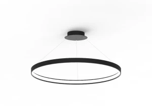 Lampa wisząca Zumaline LA0721/1 - BK - CIRCLE Fi  czarna wys.250cm