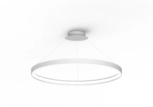 Lampa wisząca Zumaline LA0716/1 - WH - CIRCLE Fi biała 1xLED wys.250cm