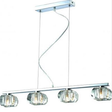 Lampa wisząca RUBIC transparentna 4xG9 wys.120cm