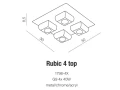 Plafon RUBIC 4 TOP transparentny 4xG9 szer.30cm