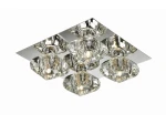 Plafon Azzardo RUBIC 4 TOP transparentny 4xG9 szer.30cm