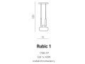 Lampa wisząca RUBIC transparentna 1xG9 wys120cm