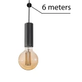 Lampa wisząca ZIKO 6 METERS czarna 1xE27 wys.610cm