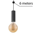 Lampa wisząca Azzardo ZIKO 6 METERS czarna 1xE27 wys.610cm