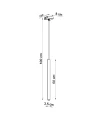 Lampa wisząca Sollux PASTELO 1 czarna G9 wys.100cm