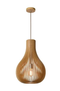 Lampa wisząca Lucide Bodo 01400/38/72 Drewniany 1xE27 185cm