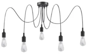 Lampa wisząca Lucide Fix 08408/05/30 Czarna 5xE27