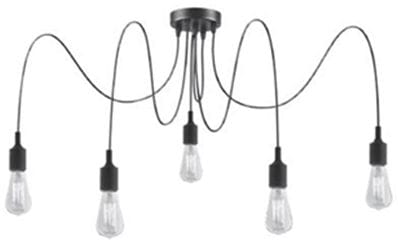 Lampa wisząca FIX 08408/05/30 czarna 5xE27