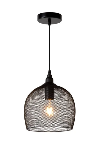 Lampa wisząca MESH 43404/22/30 czarna 1xE27 wys.150cm