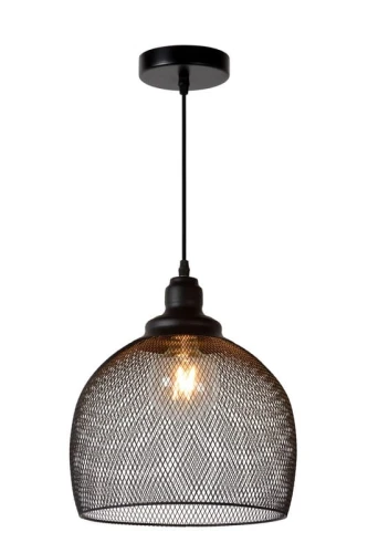 Lampa wisząca MESH 43404/28/30 czarna 1xE27 wys.162cm