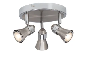 Plafon Brilliant SANNY G15434/77 srebrny 3xGU10