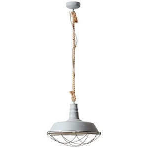Lampa wisząca Brilliant ROPE 93614/70 szara 1xE27 wys.131cm